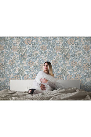 Oxyteez   Çiçek Desenli Silinebilir Duvar Kağıdı-5644 5644