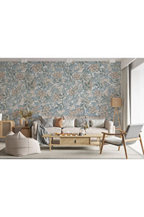 Oxyteez   Çiçek Desenli Silinebilir Duvar Kağıdı-5644 5644