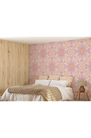Oxyteez   Etnik Desenli Duvar Kağıdı Renkli Mandala Duvar Kağıdı-5646 5646