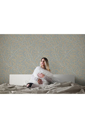 Oxyteez   Yaprak Desenli Duvar Kağıdı-5648 5648
