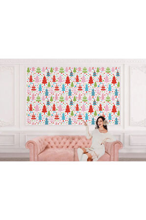 Oxyteez   Renkli Ağaçlar Desenli Duvar Kağıdı-5719 5719