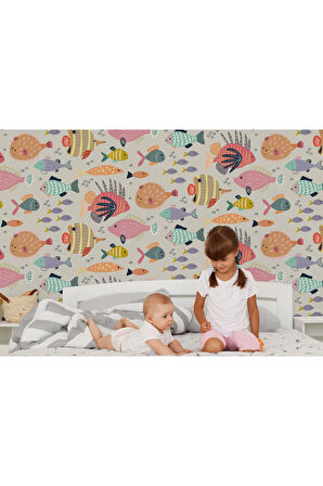 Oxyteez   Renkli Balıklar Duvar Kağıdı-5731 5731