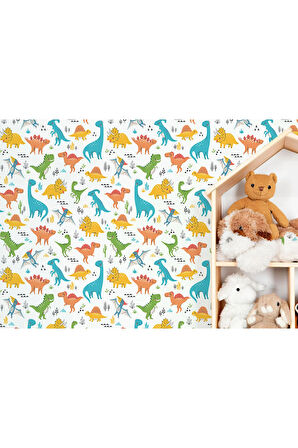 Oxyteez   Sevimli Dinazorlar Desenli Duvar Kağıdı -5734 5734