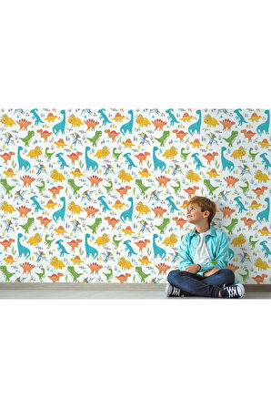 Oxyteez   Sevimli Dinazorlar Desenli Duvar Kağıdı -5734 5734