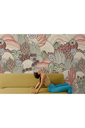 Oxyteez   Kaktüs Desenli Duvar Kağıdı-5741 5741