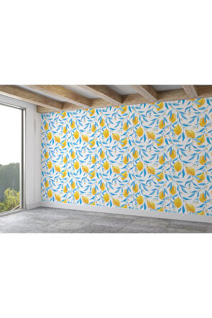 Oxyteez   Limon Ağacı Desenli Duvar Kağıdı-5752 5752