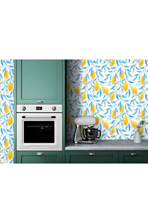 Oxyteez   Limon Ağacı Desenli Duvar Kağıdı-5752 5752
