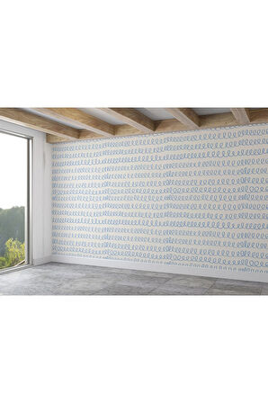 Oxyteez   Mavi Çizgi Desenli Çocuk Odası Duvar Kağıdı-5774 5774