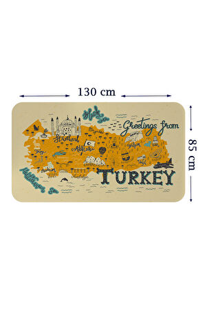 Eğitici ve Öğretici Cocuk Odası Türkiye Haritası Duvar Sticker-85x130-3872 | Dekoratif Sticker Duvar Süsü Oxy