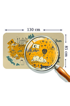 Eğitici ve Öğretici Cocuk Odası Türkiye Haritası Duvar Sticker-85x130-3872 | Dekoratif Sticker Duvar Süsü Oxy
