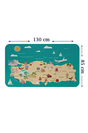 Eğitici ve Öğretici Cocuk Odası Türkiye Haritası Duvar Sticker-85x130-3878 | Dekoratif Sticker Duvar Süsü Oxy