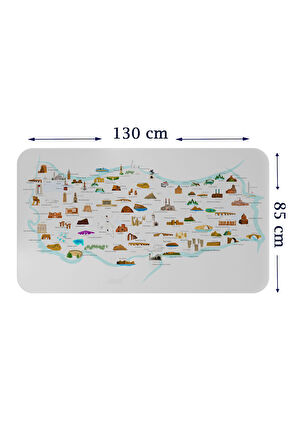 Eğitici ve Öğretici Cocuk Odası Türkiye Haritası Duvar Sticker-85x130-3880 | Dekoratif Sticker Duvar Süsü Oxy