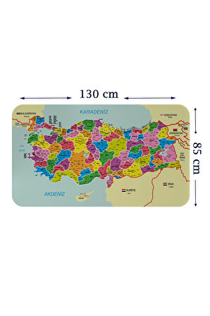 Eğitici - Öğretici Dünya ve Türkiye Haritası Çocuk Odası Duvar Sticker-85x130-3885