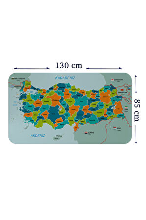 Harita Sepeti Eğitici - Öğretici Dünya ve Türkiye Haritası Çocuk Odası Duvar Sticker-85x130-3887