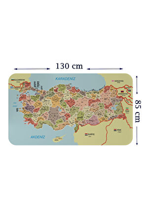 Eğitici - Öğretici Dünya ve Türkiye Haritası Çocuk Odası Duvar Sticker-85x130-3890