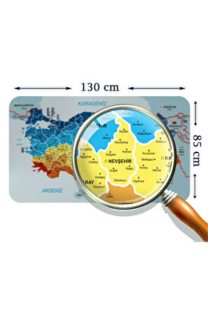 Eğitici - Öğretici Dünya ve Türkiye Haritası Çocuk Odası Duvar Sticker-85x130-3891