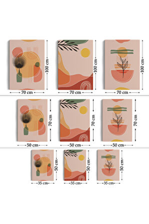 3’lü Tablo Modern Minimal Tasarım Takım Dekoratif Şık ve Modern Duvar Tablo Seti-BG-32