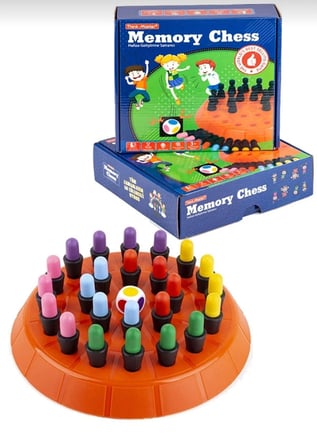 Memory Chess Zeka Oyunu - Hafıza Gelişim Oyunu Renkleri Eşleştirme ve Zeka Gelişim Oyunu Think Master Memory Chess, Eğlenceli eğitici kutu oyunu
