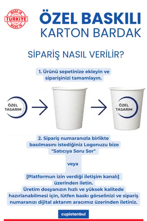 7 Oz (200 ml) Özel Baskılı Karton Bardak - Logonuza Özel Üretim - Cup İstanbul
