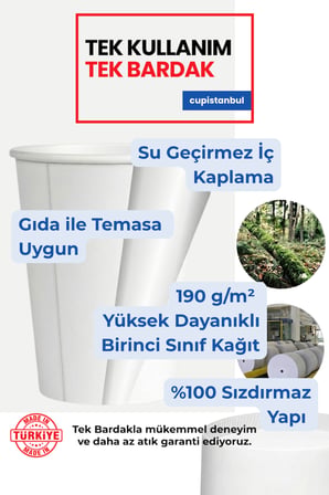 7 Oz (200 ml) Özel Baskılı Karton Bardak - Logonuza Özel Üretim - Cup İstanbul