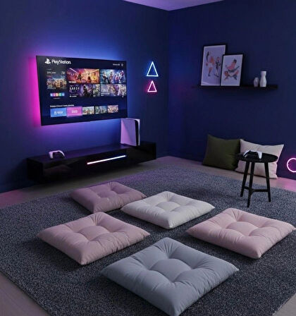 Renkli Yer Minderi 50 cm x 50 cm  ( 5 adet ) 