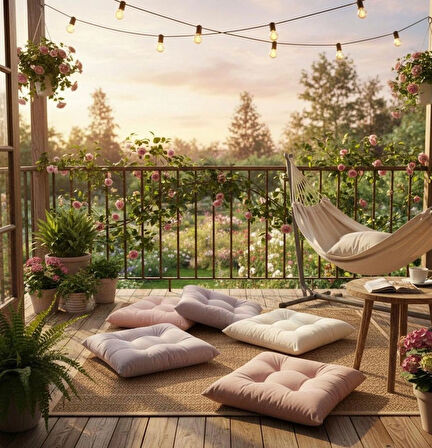 Renkli Yer Minderi 50 cm x 50 cm  ( 5 adet ) 