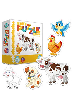 Özlem Toys Baby Puzzle Çiftlik Hayvanları Algılama Parça Bütün Ilişkisi 27 Parça