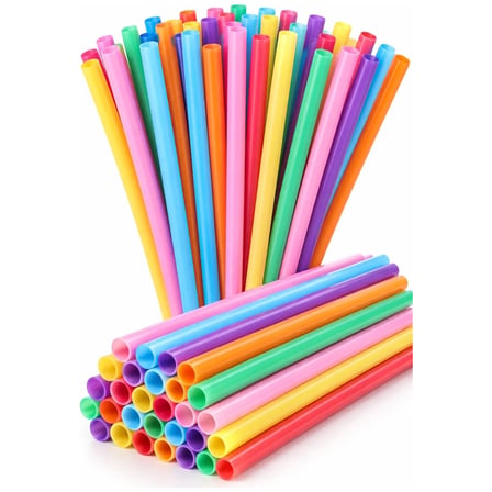 50 Adet Frozen Milkshake Pipeti – Kalın Renkli Içecek Pipeti