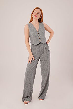 Kırçıllı Desen Antrasit Takım