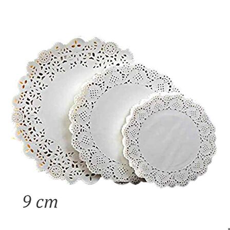 Dantelli Kağıt Doyley Bardak Altı 9 cm - 50'li