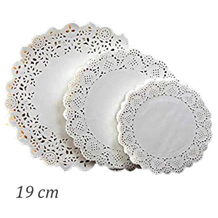 Dantelli Kağıt Doyley Altlık 19 cm - 50'li