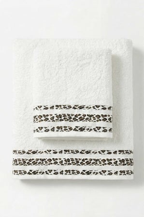 2 Parça Banyo Havlu Seti %100 Pamuk 70x140+50x90 Cm Savana Beyaz