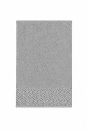 El Yüz Havlusu 50x90 cm %100 Pamuk Kısmi Kadife  Quadro Gri