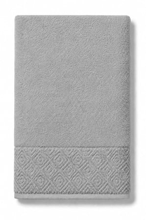 El Yüz Havlusu 50x90 cm %100 Pamuk Kısmi Kadife  Quadro Gri