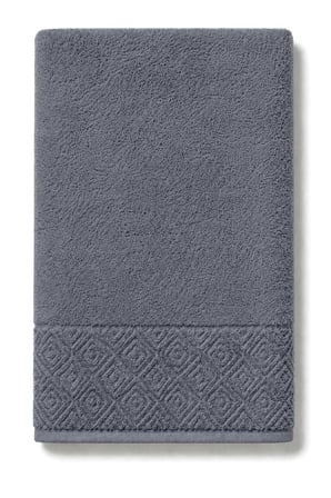 El Yüz Havlusu 50x90 cm %100 Pamuk Kısmi Kadife  Quadro İndigo