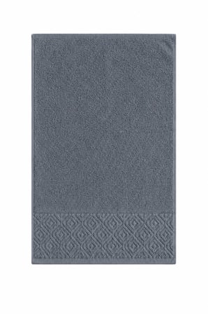 El Yüz Havlusu 50x90 cm %100 Pamuk Kısmi Kadife  Quadro İndigo