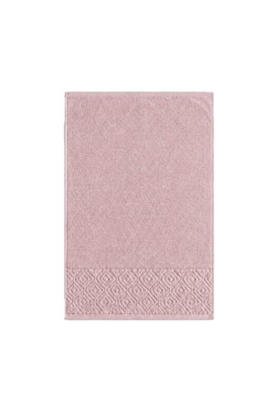 El Yüz Havlusu 50x90 cm %100 Pamuk Kısmi Kadife  Quadro Pembe