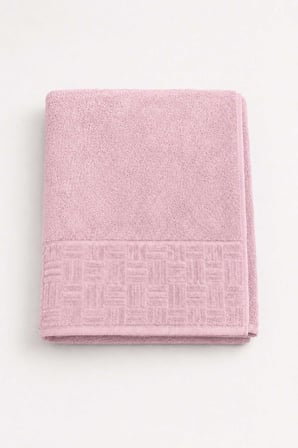 El Yüz Havlusu 50x90 Cm %100 Pamuk Kısmi Kadife Vento Pembe