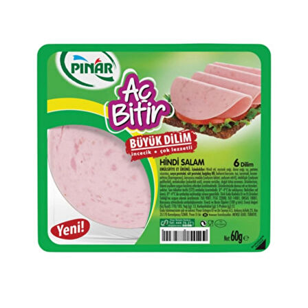 Pınar Aç Bitir Hindi Salam Büyük Dilim 60 G