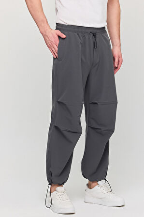 Paraşüt Kumaş Cepli Paçası Ayarlanabilir Baggy Pantolon