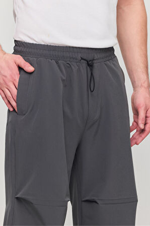 Paraşüt Kumaş Cepli Paçası Ayarlanabilir Baggy Pantolon