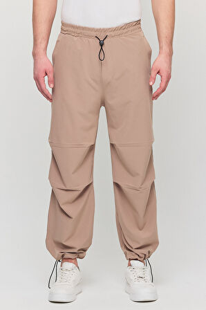 Paraşüt Kumaş Cepli Paçası Ayarlanabilir Baggy Pantolon