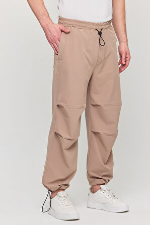 Paraşüt Kumaş Cepli Paçası Ayarlanabilir Baggy Pantolon