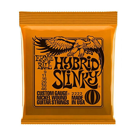 Ernie Ball P02222 Hybird Slinky Nickel 09-46 Elektro Gitar Teli