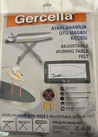 Ayarlanabilir Ütü Masası Kılıfı Örtüsü Bezi Keçesi