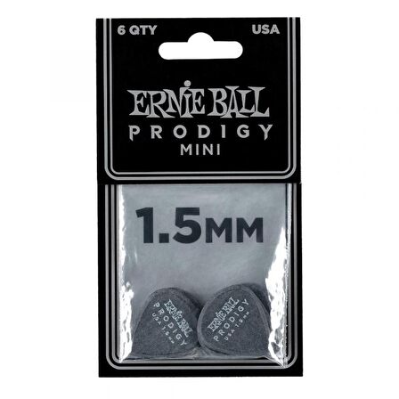 ERNIE BALL P09200 Prodigy Siyah Delrin 1.5 mm 3S 6lı Paket Pena