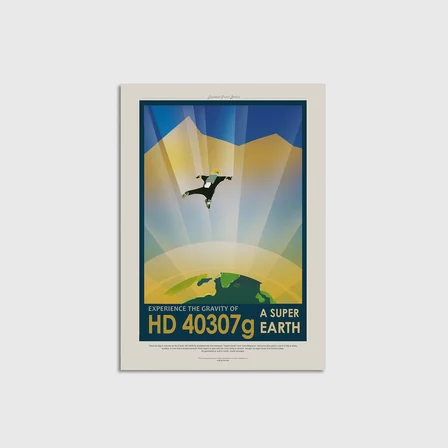 NASA – A Super Earth – Experience The Gravity Of Çerçevesiz Poster Duvar Dekorasyonu