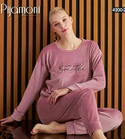 Pijamoni Soft Fransız Kadife Takım