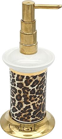 Pure Leopar Pvd Gold takım Üstü Sıvı Sabunluk Kmr-5411