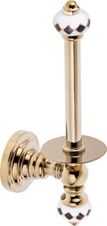 Pure Geometrik Siyah Altın / Pvd Gold Yedek Kağıtlık Aks-214